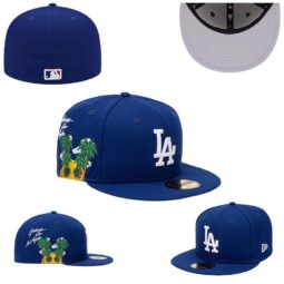 LA DODGERS PALM PARADISE BLUE FITTED CAP